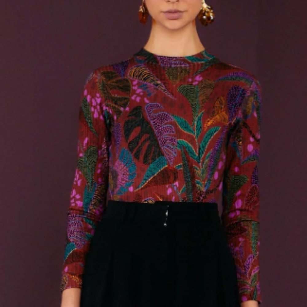 Red Dotted Forest Organic Cotton Bodysuit